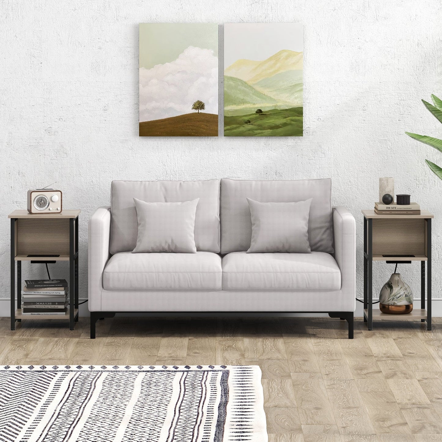 End Table with USB Ports/Power Outlets