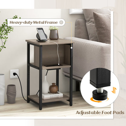 End Table with USB Ports/Power Outlets