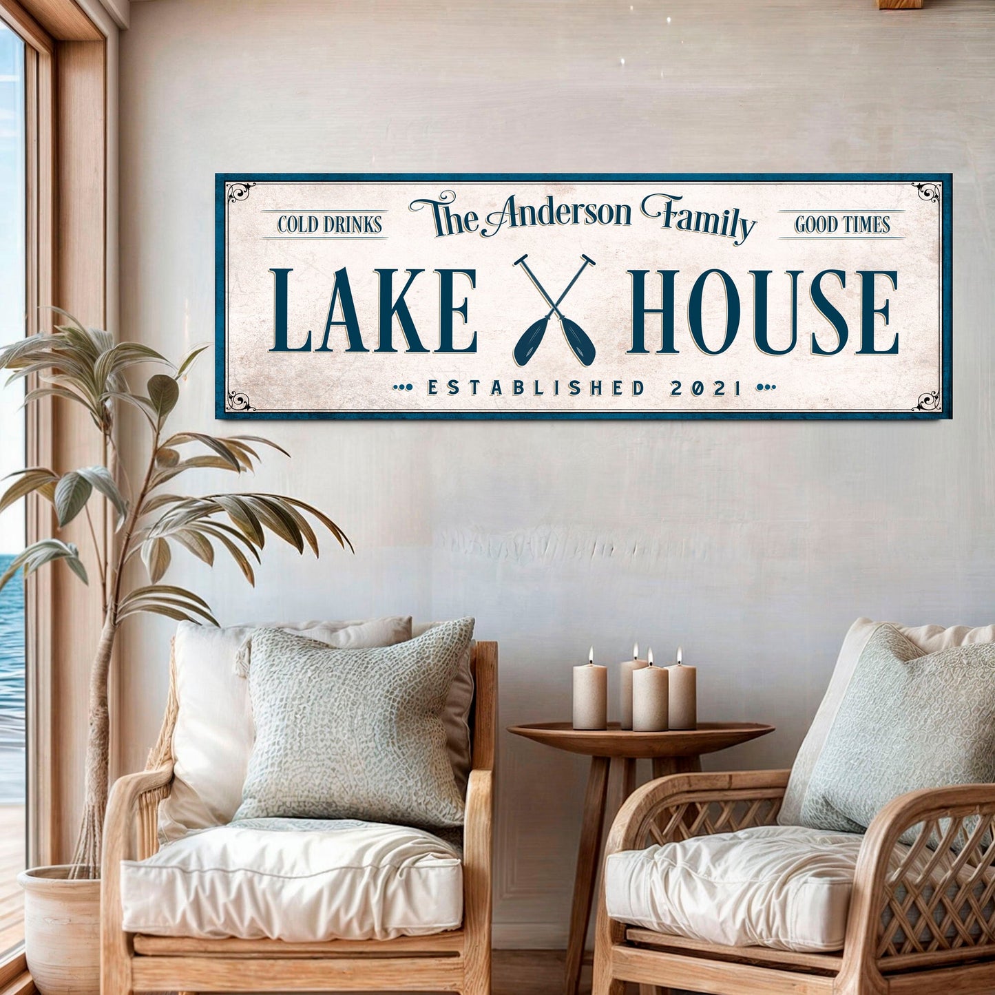 Personalized Lake House Sign