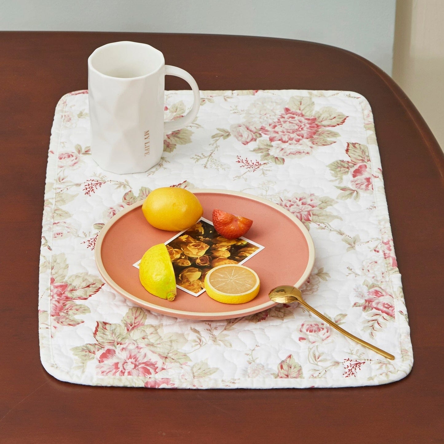 Quilted Cotton Dining Table Placemats 13” x 19”, set 4