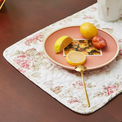 Quilted Cotton Dining Table Placemats 13” x 19”, set 4