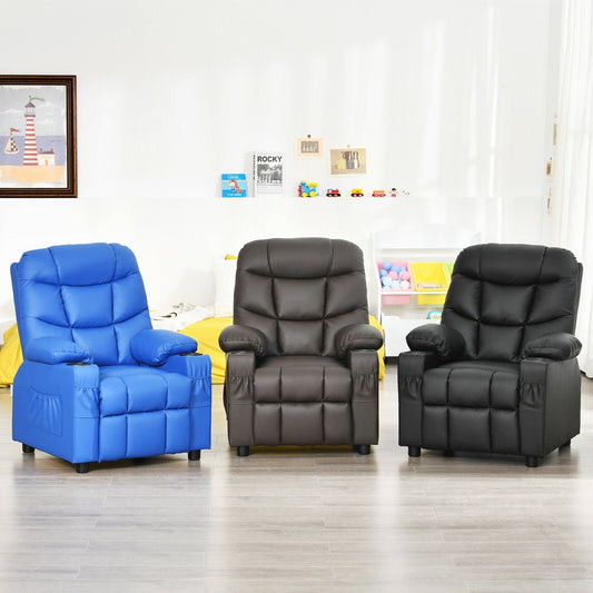 Kids Recliner Chair with Cup Holder