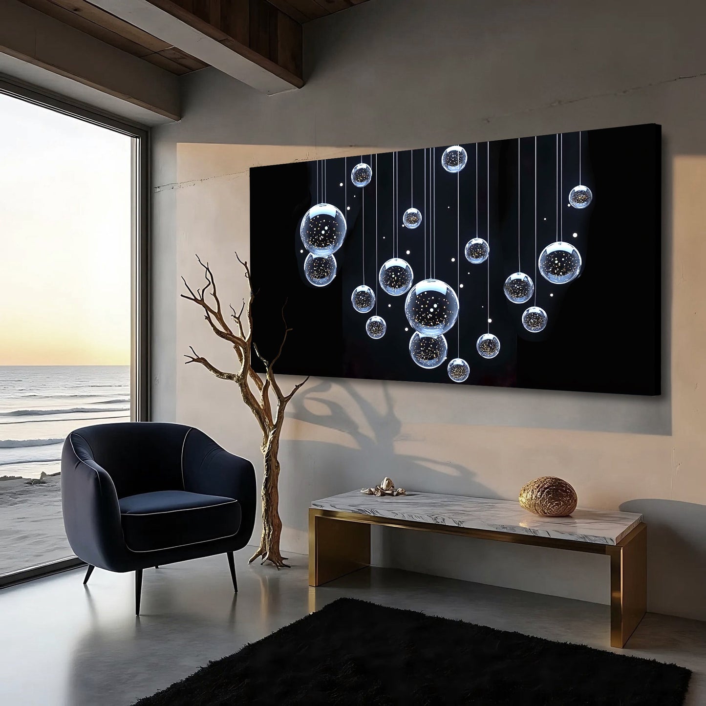 Abstract Bubbles Wall Art