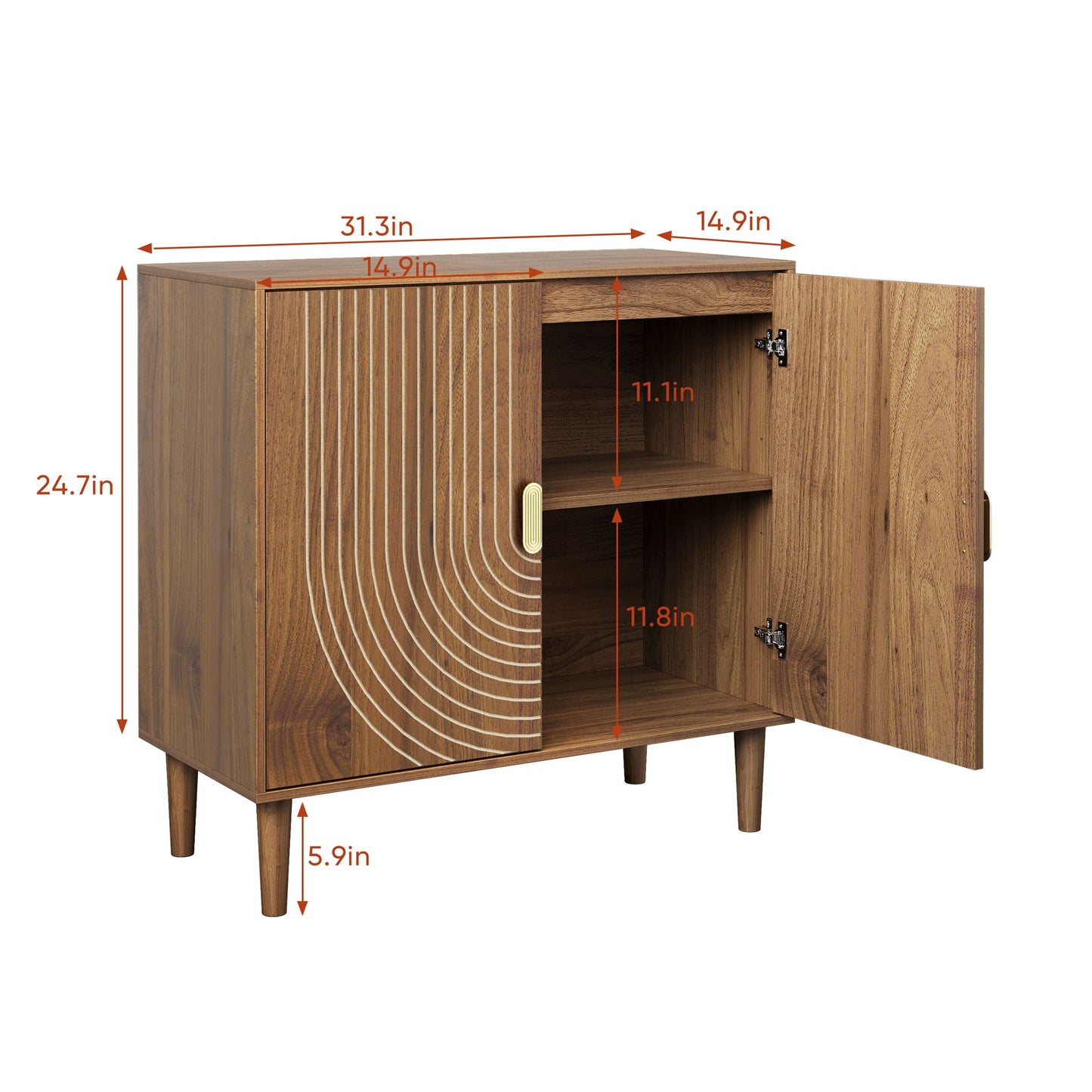 Buffet Cabinet, Line Groove Design