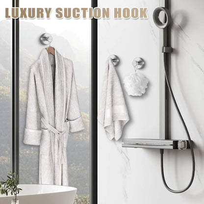 Suction Cup Hooks Brushed Stainless Steel