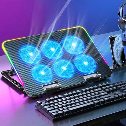 Laptop Cooling Pad and Stand with 6 LED  for 15.6in Laptop