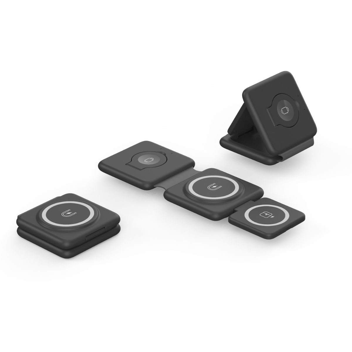 Folding Magnetic Suction Wireless Charger, 3-in-1