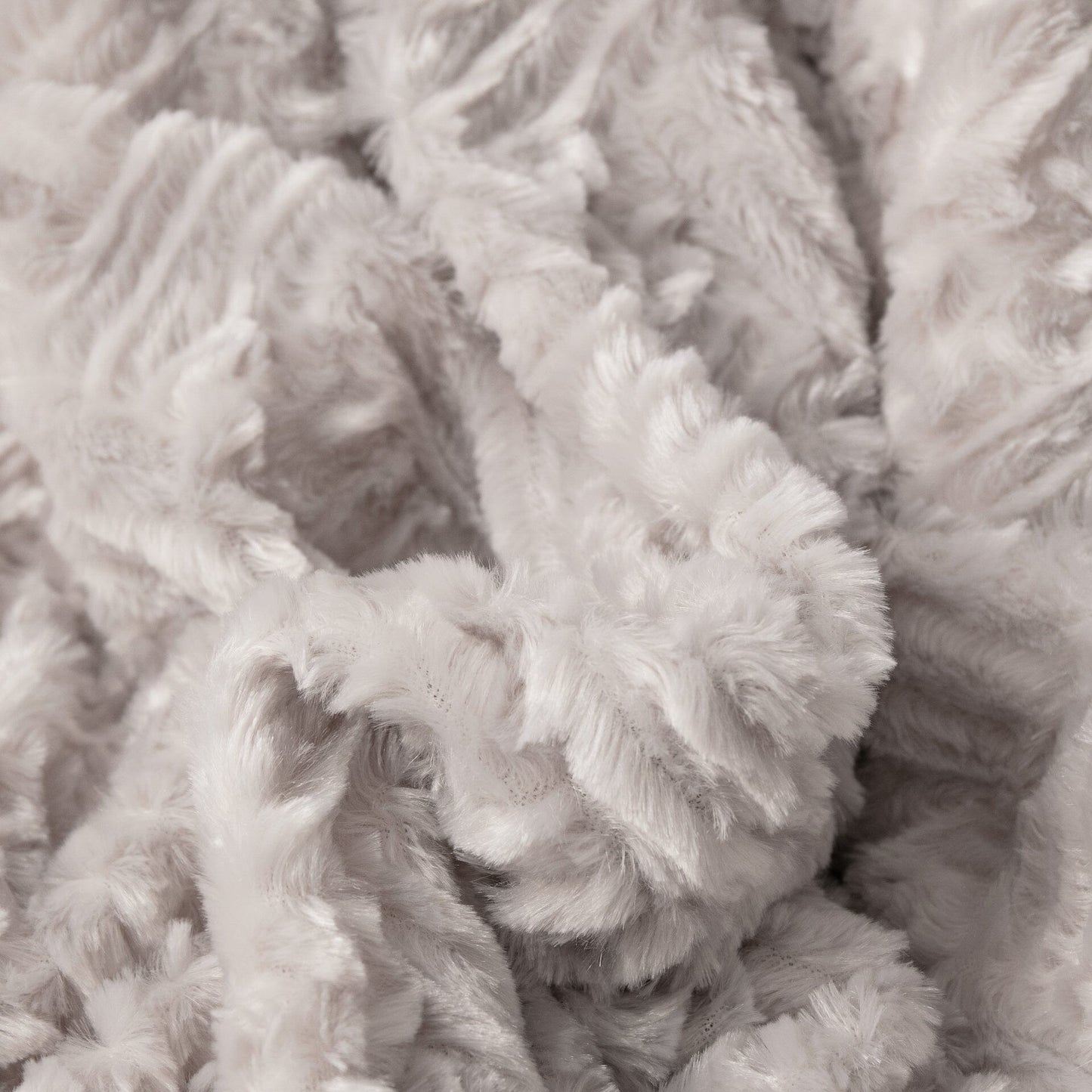 Lavender Grey Faux Fur Sherpa Throw Blanket