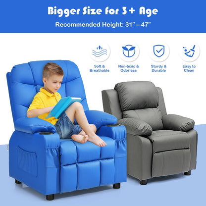 Kids Recliner Chair with Cup Holder
