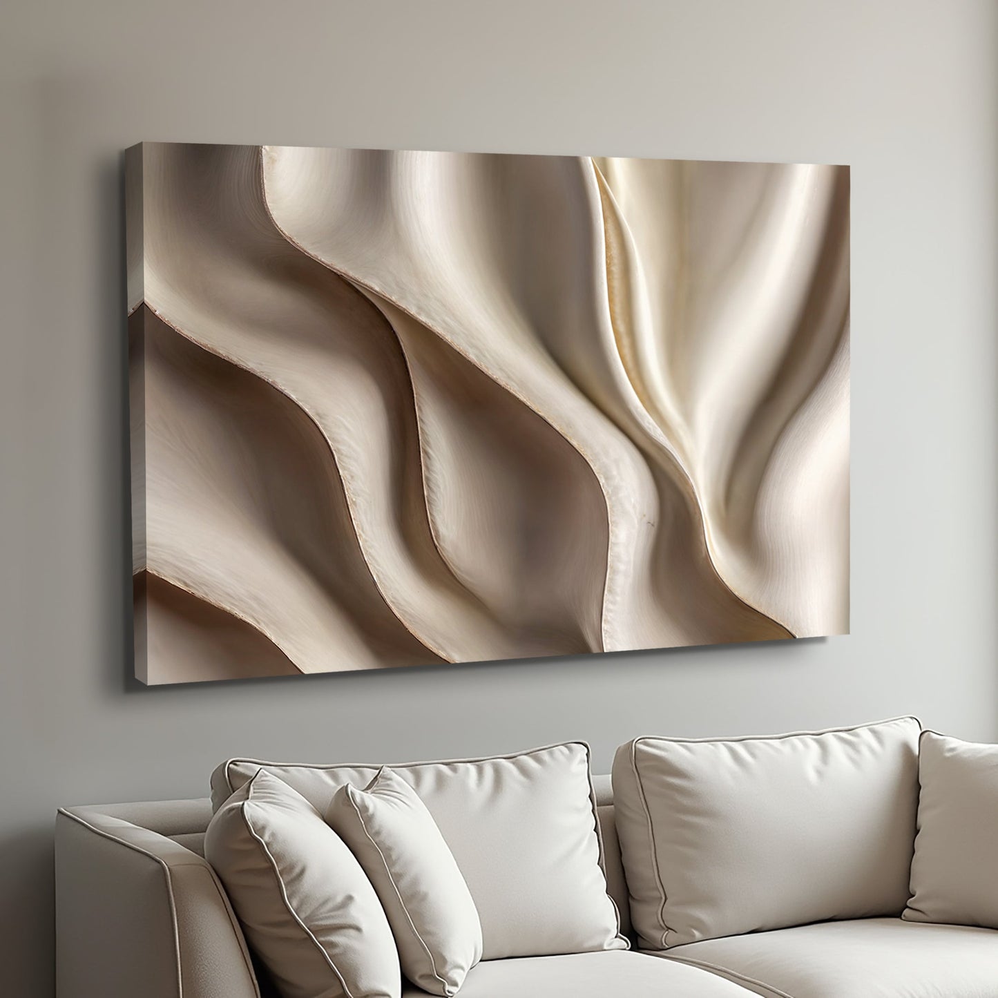 3D Abstract Waves Wall Art