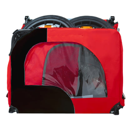 Pet Bike Trailer with Foldable Steel Frame - Small & Medium Pets