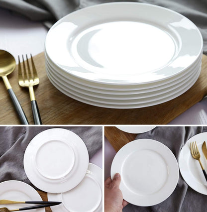 12 Pieces 8 Inch Round Porcelain Plates