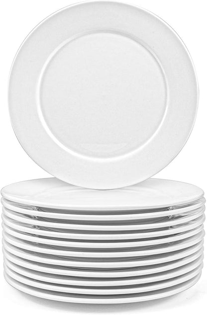 12 Pieces 8 Inch Round Porcelain Plates