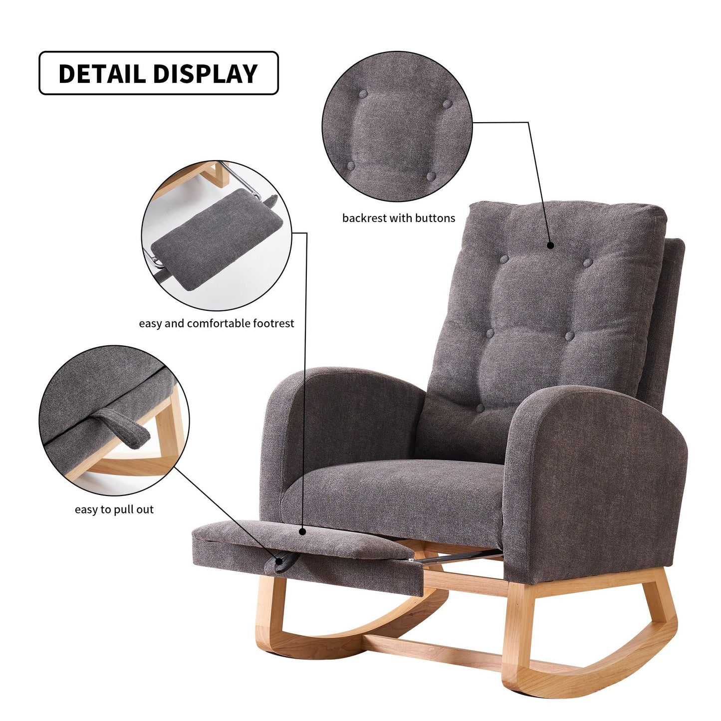 Rocking Chair With Footrest