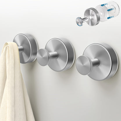 Suction Cup Hooks Brushed Stainless Steel
