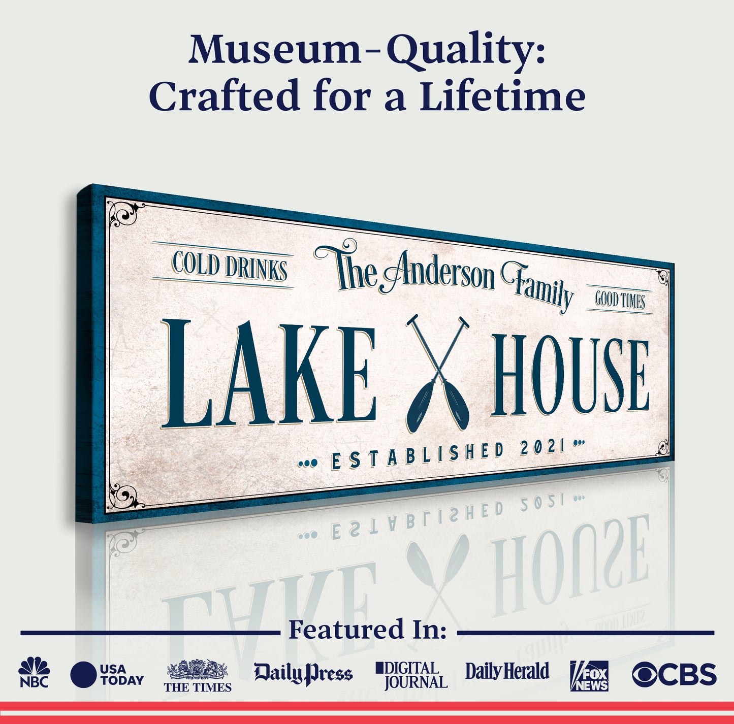 Personalized Lake House Sign
