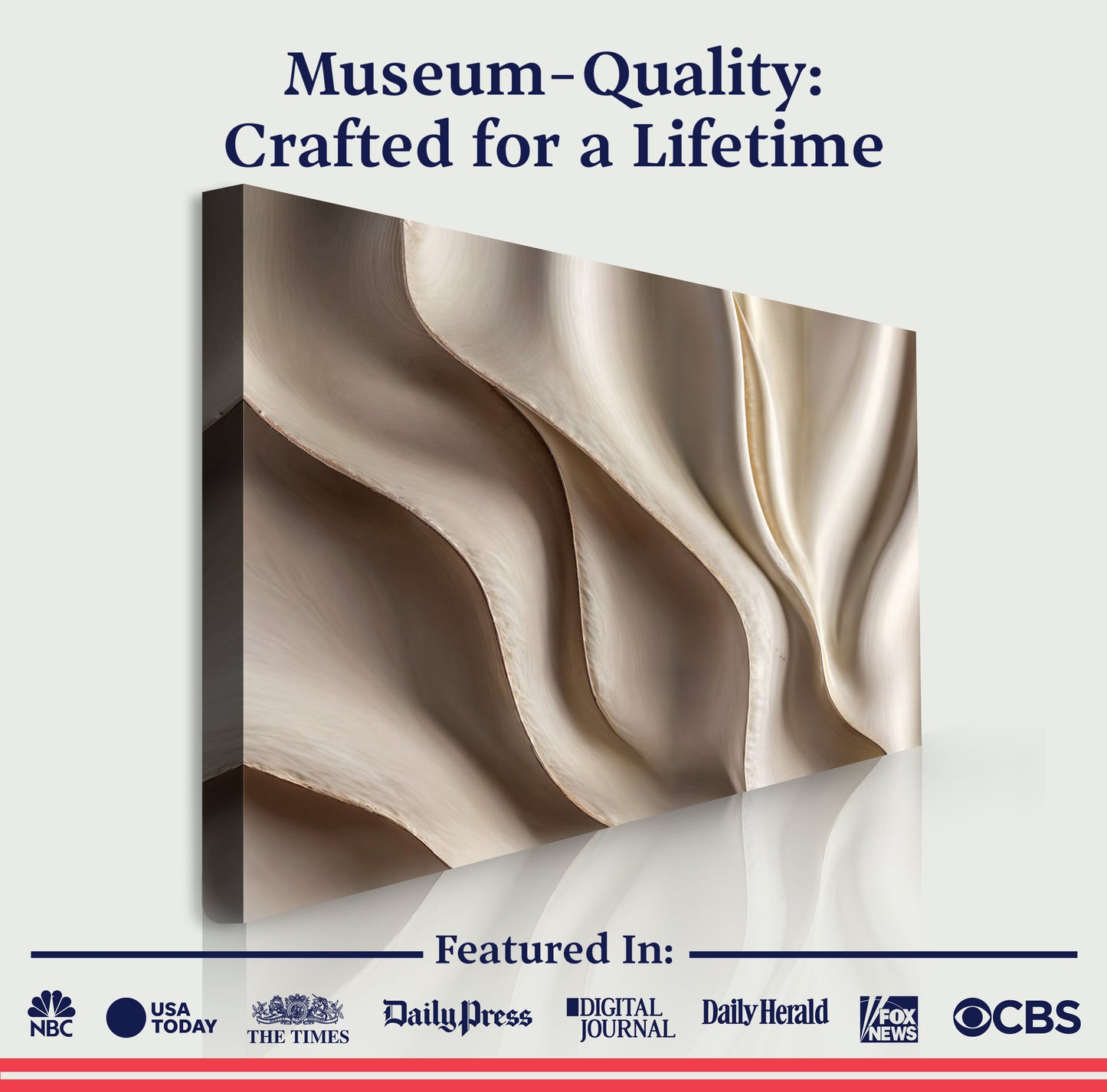 3D Abstract Waves Wall Art