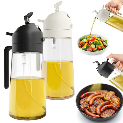 2-Pack Glass Olive Oil Sprayer & Dispenser