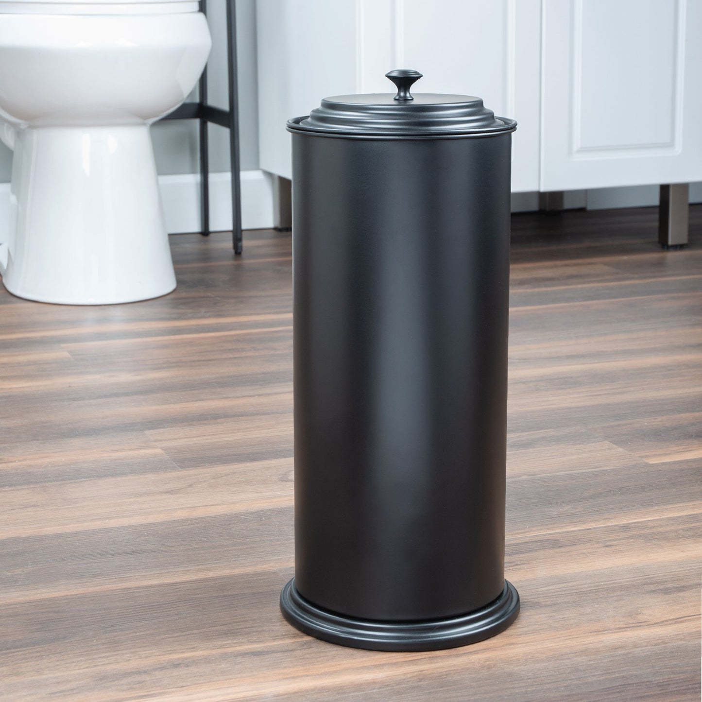 Extra Large Toilet Paper Holder (Matte Black Finish)