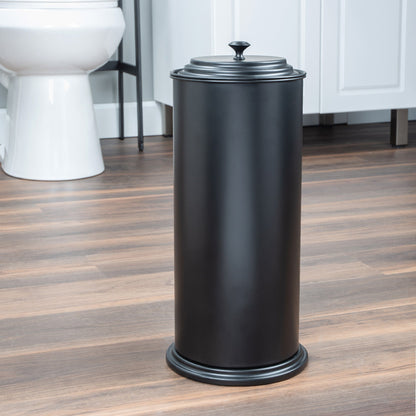 Extra Large Toilet Paper Holder (Matte Black Finish)