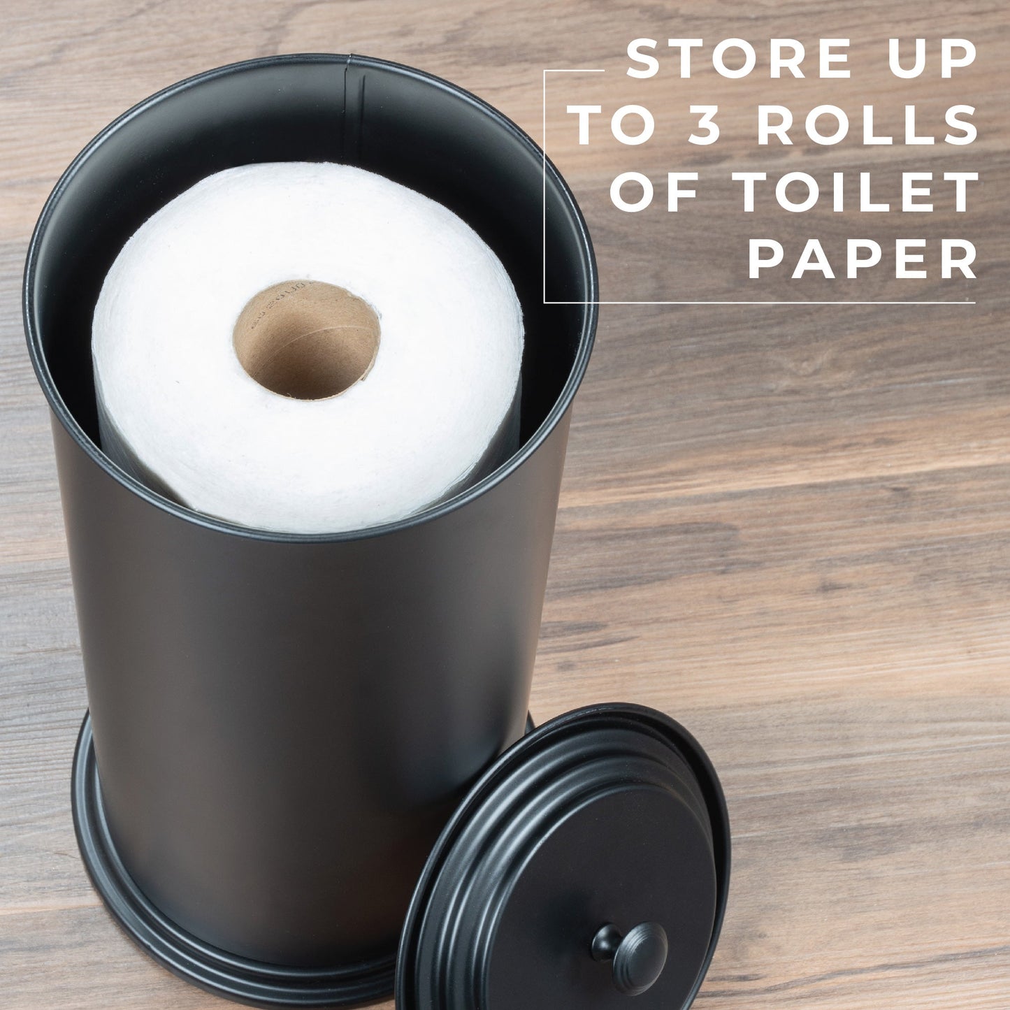 Extra Large Toilet Paper Holder (Matte Black Finish)