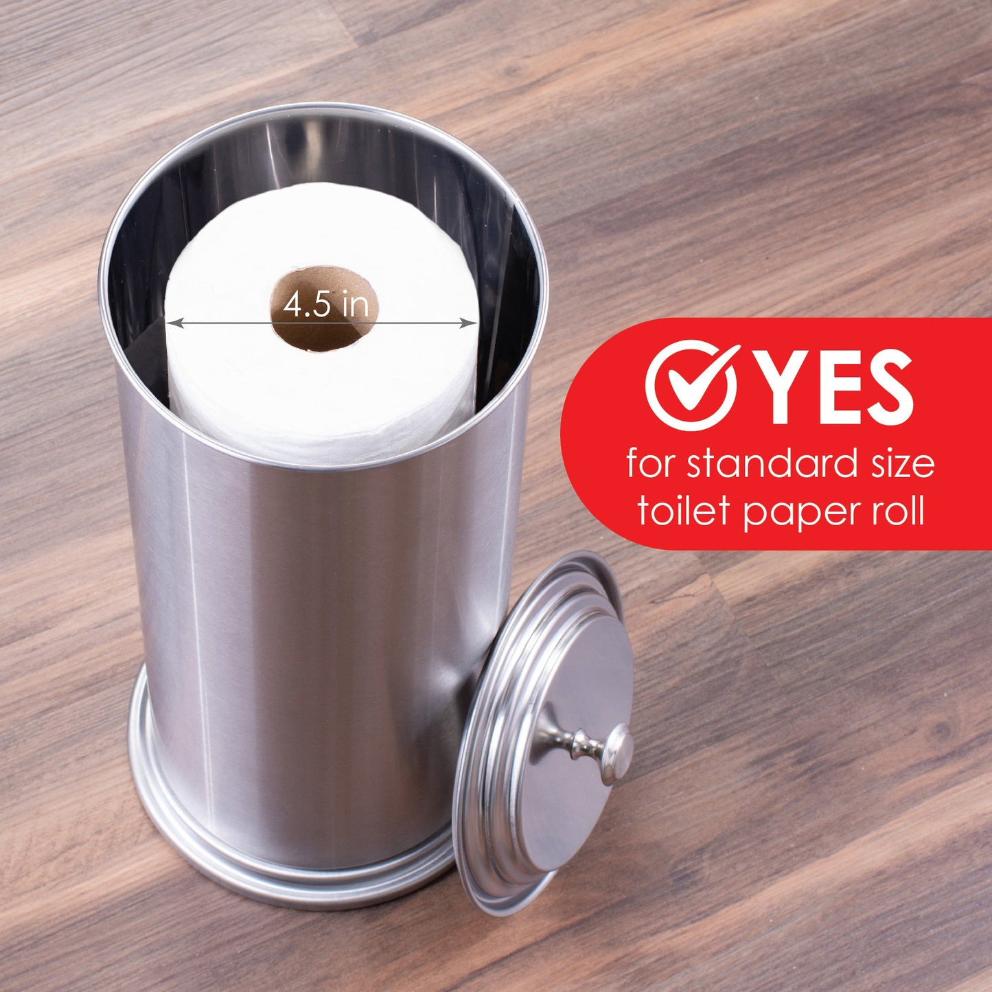 Extra Large Toilet Paper Holder  (Stainless Steel Finish)