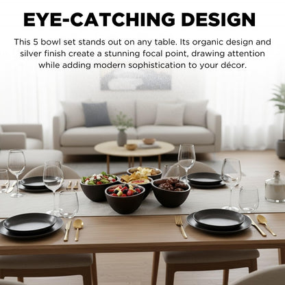 5 Bowl Modern Multi Section Serving Dish