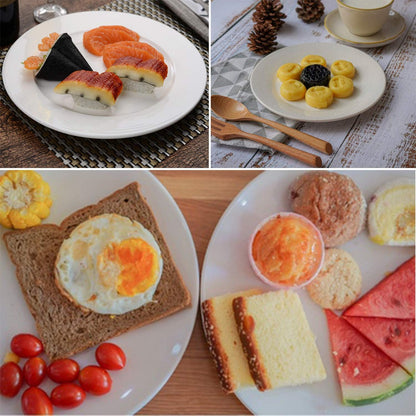 12 Pieces 8 Inch Round Porcelain Plates
