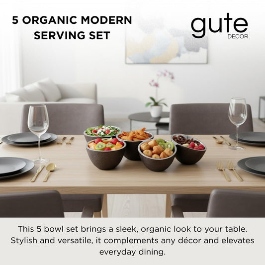 5 Bowl Modern Multi Section Serving Dish