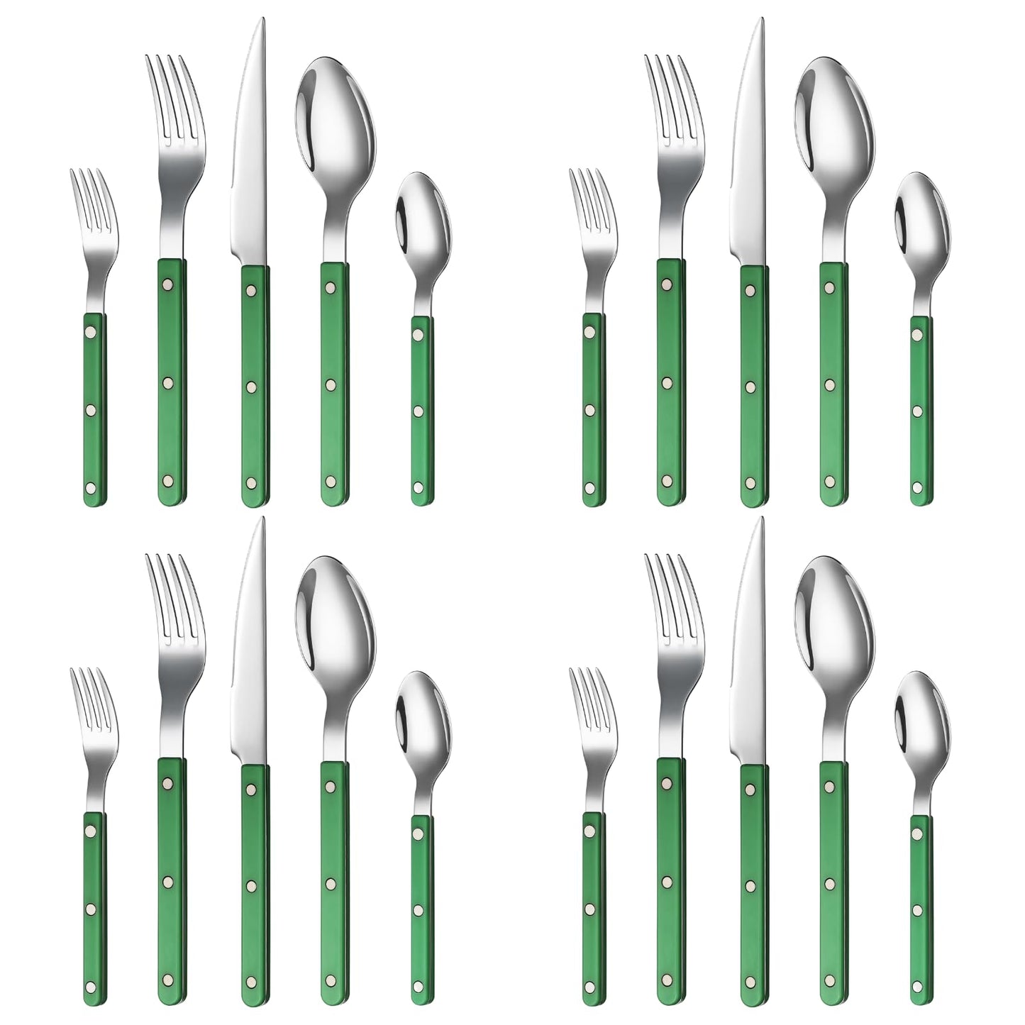 Green Cutlery Set of 20 pcs