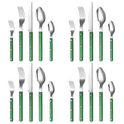 Green Cutlery Set of 20 pcs