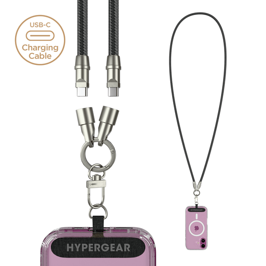 Universal Crossbody Phone Strap and Charging Cable