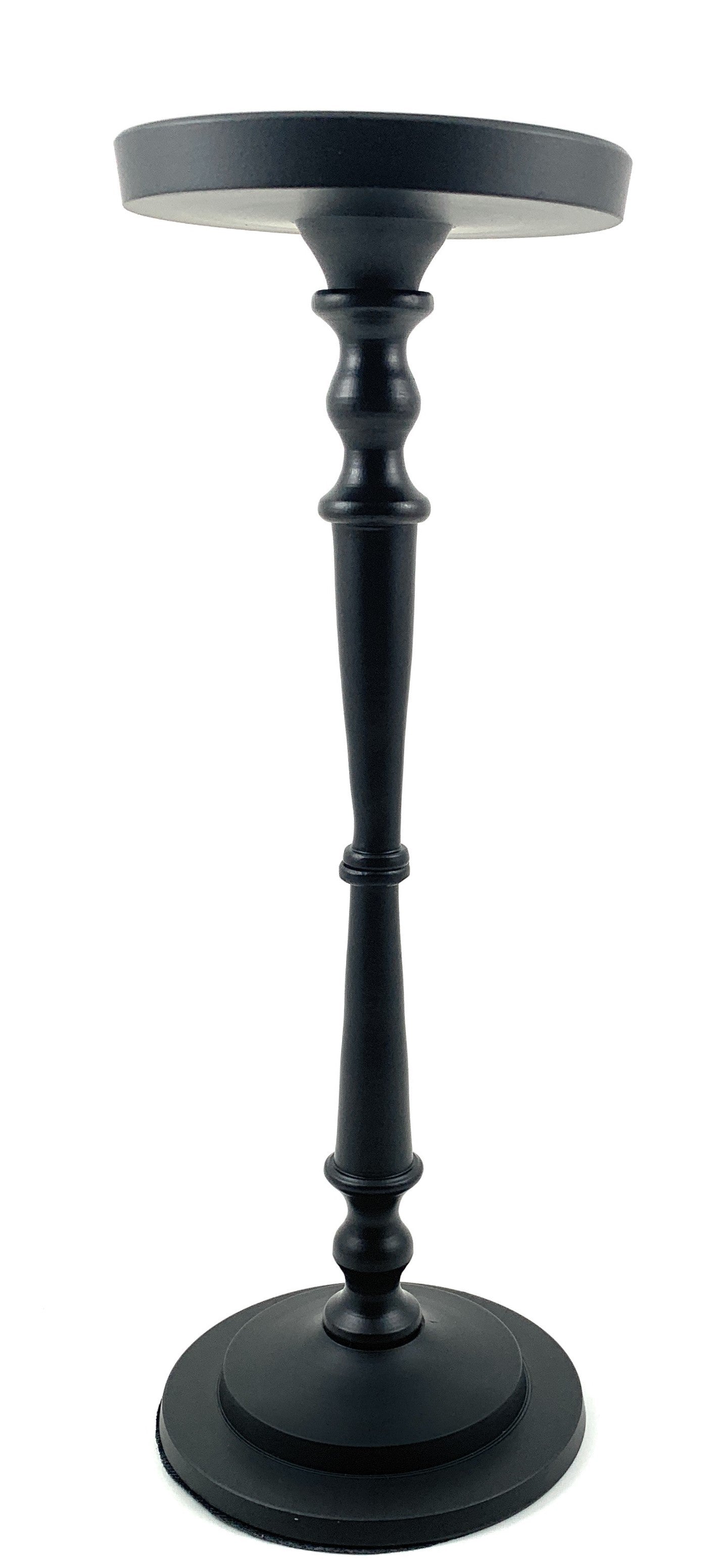 Pillar Candle Holder - Black, 11.5 x 4"