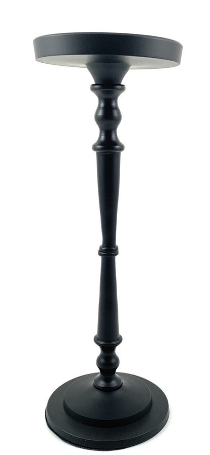 Pillar Candle Holder - Black, 11.5 x 4"