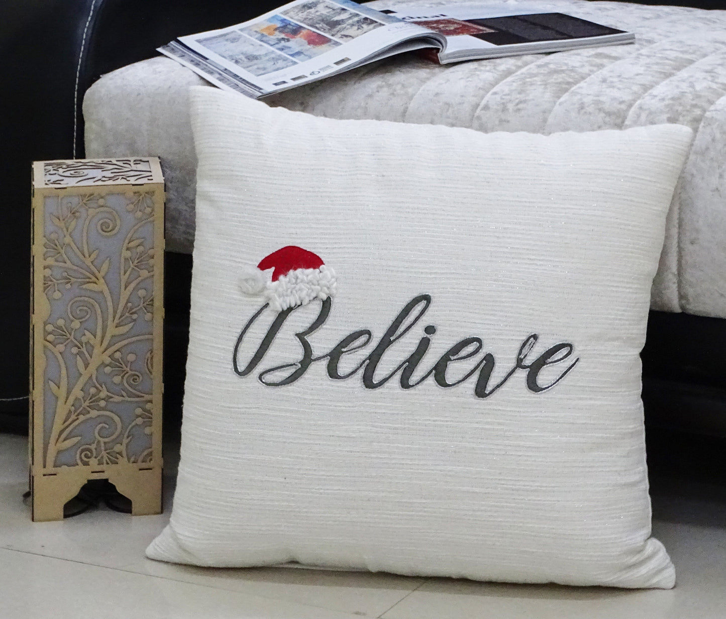 Christmas Pillow- Believe