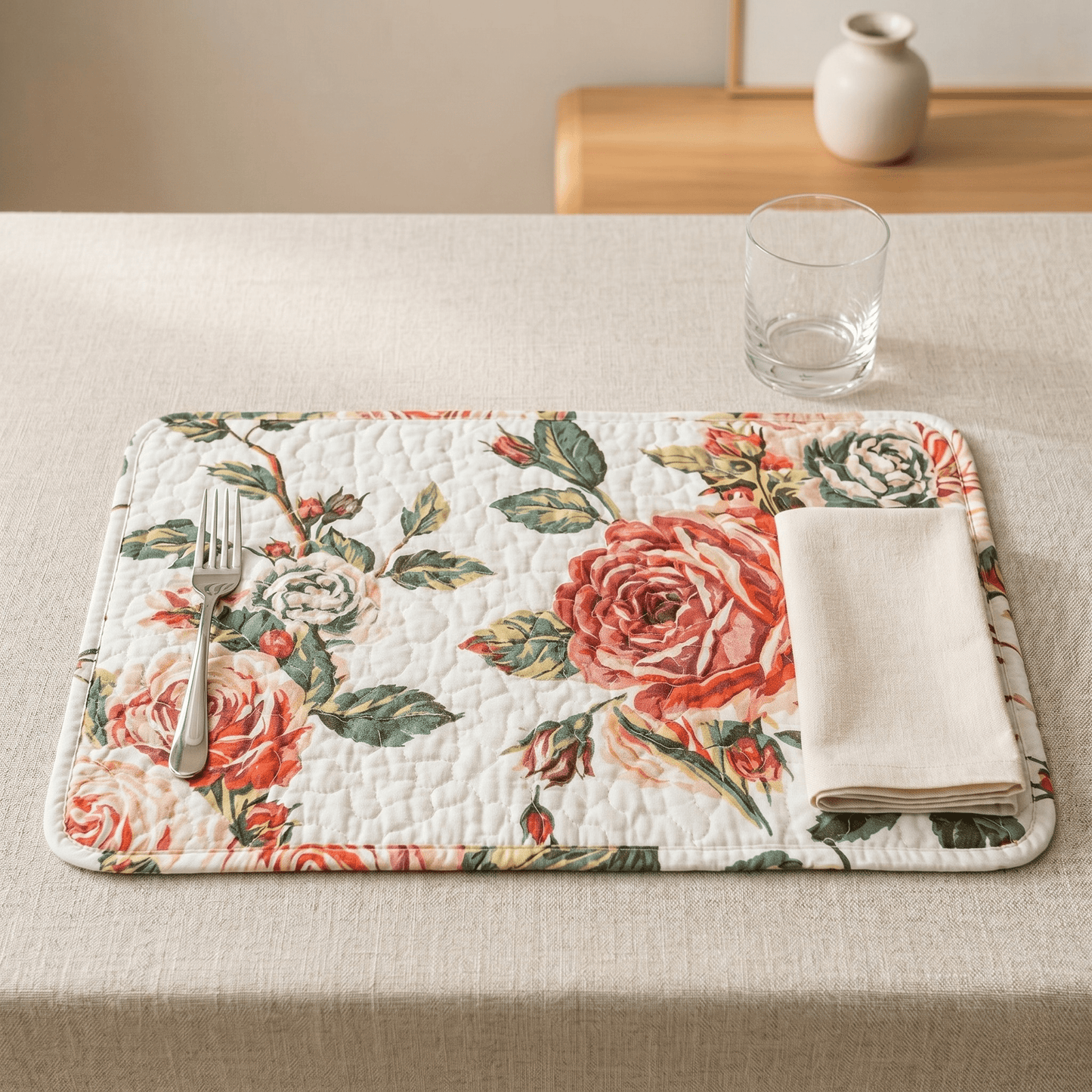 Quilted Dining Placemats 13” x 19”, set 4