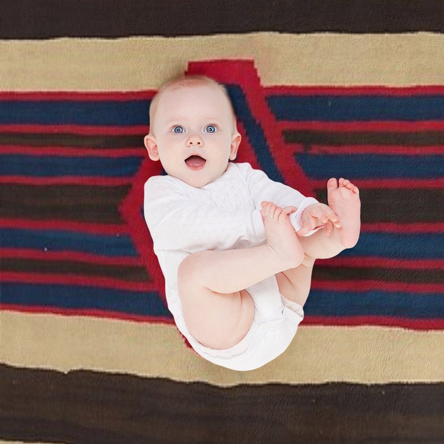Indigenous Chief's Blanket  Design Throw/Blanket