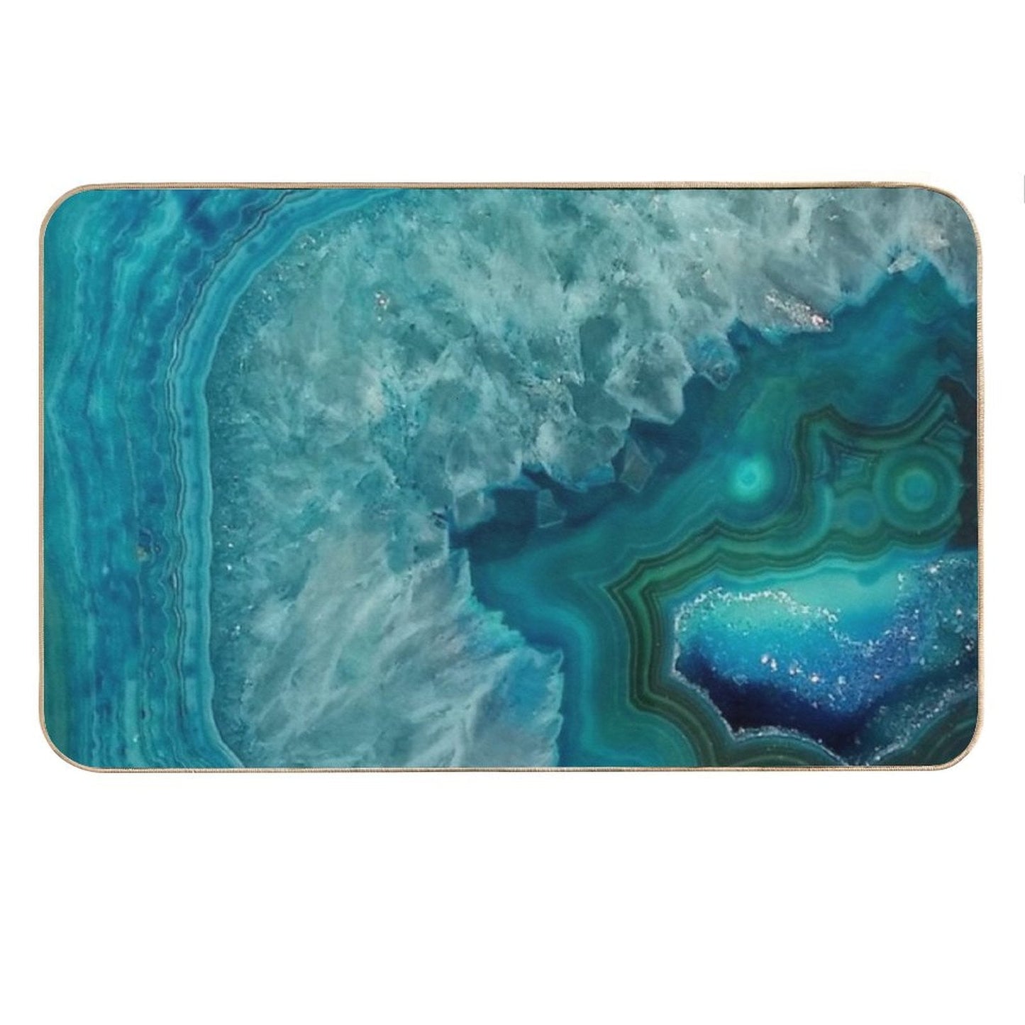 Turquoise/Teal/Agate Stone Bath Mat
