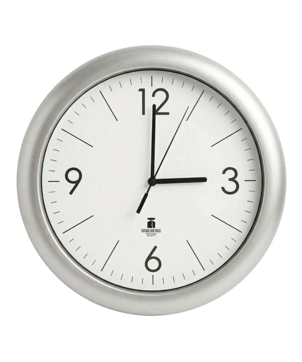 Chicago Lighthouse Quartz Wall Clock – Modern 14”