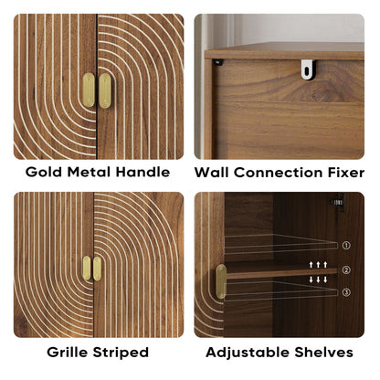 Buffet Cabinet, Line Groove Design