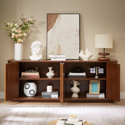 Sideboard Storage Cabinet TV Stand with Wave Pattern