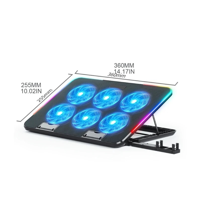 Laptop Cooling Pad and Stand with 6 LED  for 15.6in Laptop