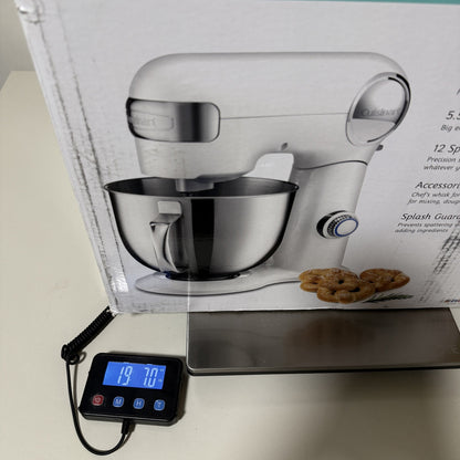Cuisinart Precision Master SM-50 5.5 Quart Stand Mixer 500W 12-Speed White Linen
