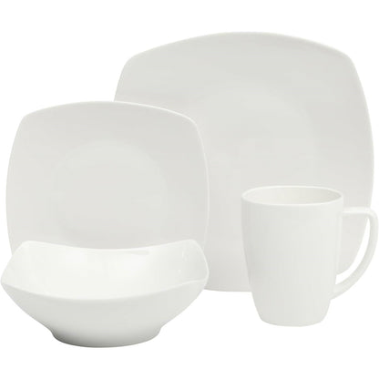 Square Porcelain Dinnerware Set - Service for 4