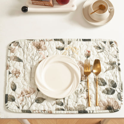 Quilted Enchanted Meadow Placemats - Set of 4