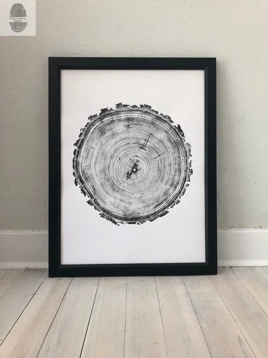 Denver Rocky Mountains Tree Art, Woodcut Print