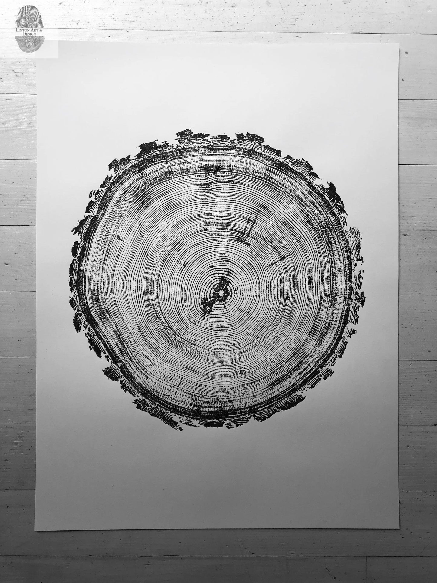Denver Rocky Mountains Tree Art, Woodcut Print