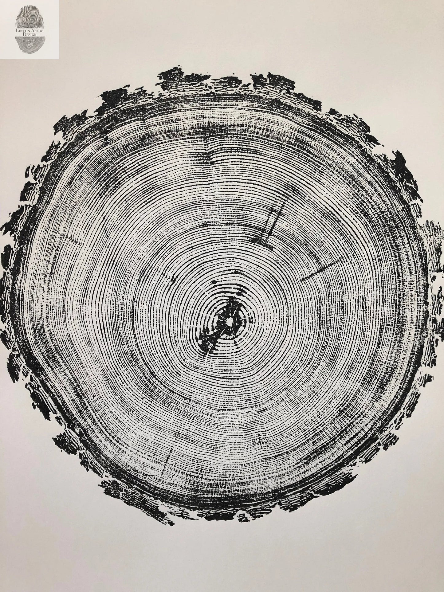 Denver Rocky Mountains Tree Art, Woodcut Print