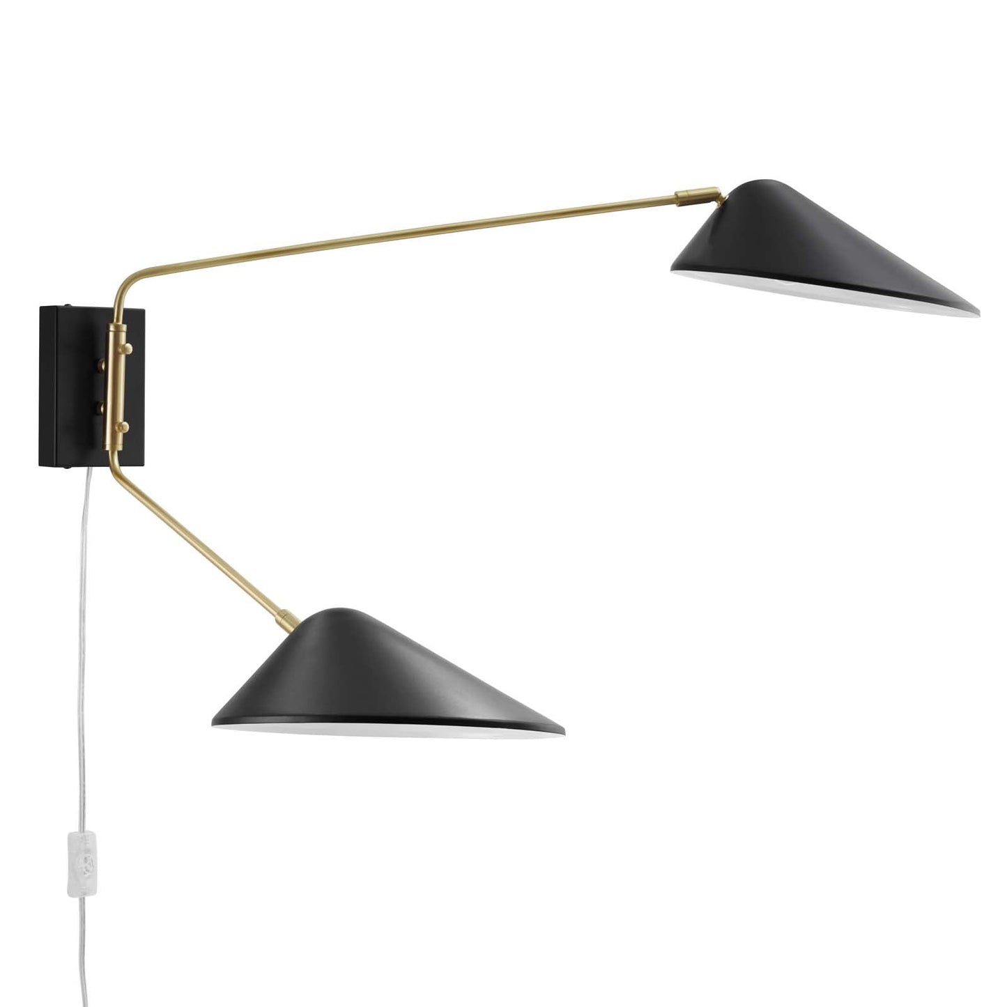 2-Light Swing Arm Wall Sconce