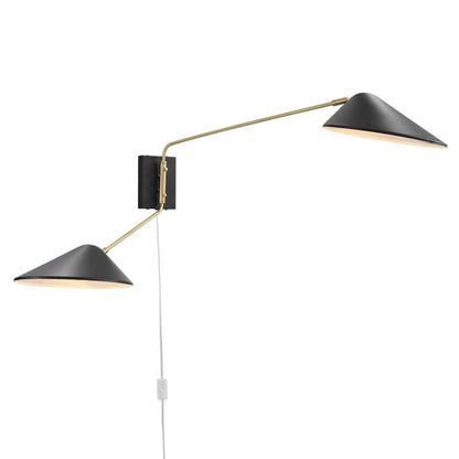 2-Light Swing Arm Wall Sconce